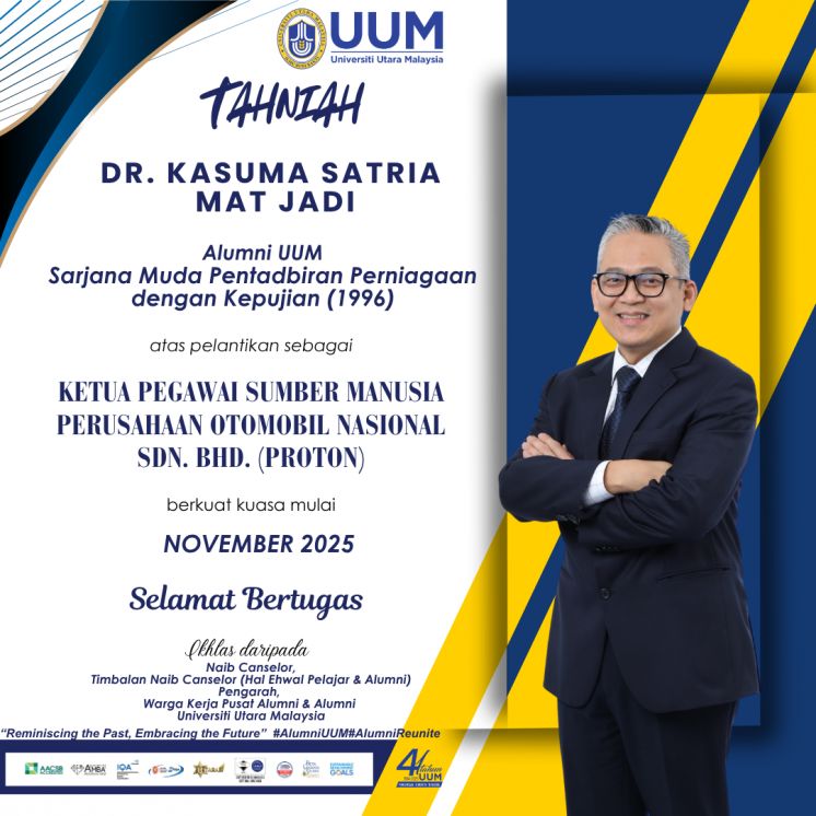 Tahniah atas Pelantikan sebagai Ketua Pegawai Sumber Manusia PERUSAHAAN OTOMOBIL NASIONAL SDN. BHD. (PROTON)