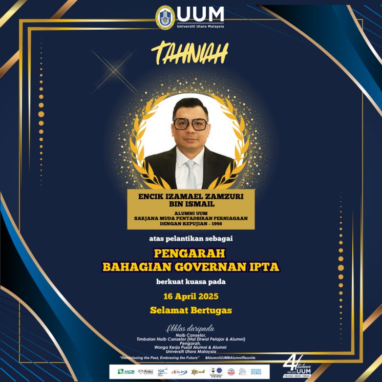 Tahniah Atas Perlantikan sebagai Pengarah Bahagian Governan IPTA