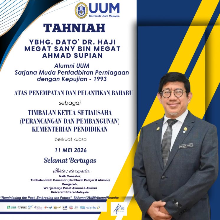 Tahniah atas penempatan dan pelantikan baharu sebagai TIMBALAN KETUA SETIAUSAHA (PERANCANGAN DAN PEMBANGUNAN) kEMENTERIAN PENDIDIKAN