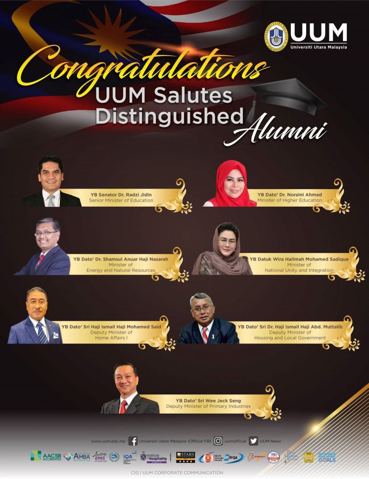 CONGRATULATIONS! UUM SALUTES DISTINGUISHED ALUMNI