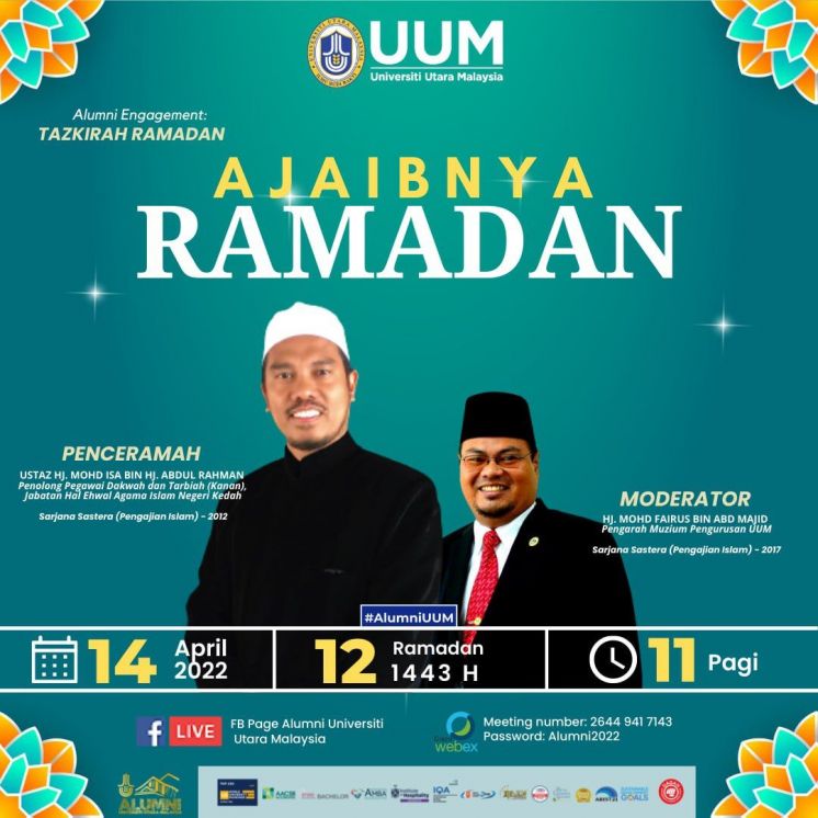 ALUMNI ENGAGEMENT: TAZKIRAH RAMADAN AJAIBNYA RAMADAN